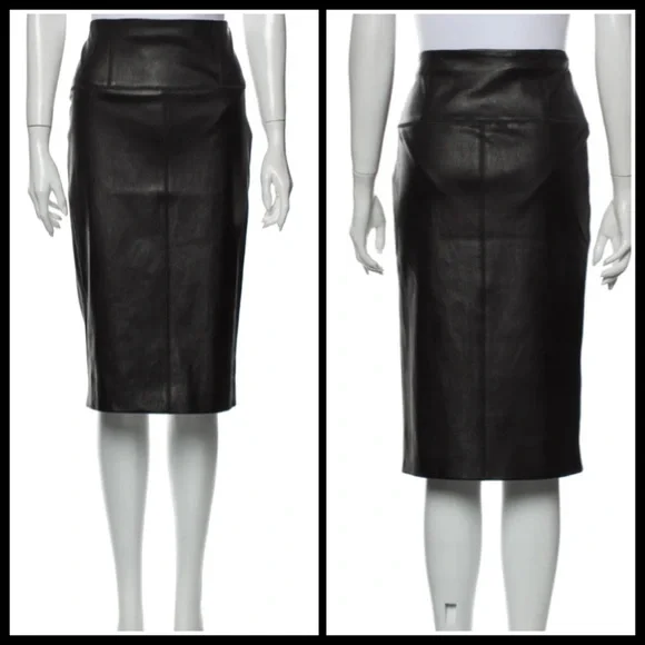 BC Leather Soft High Wasted MIDI Pencil Skirt XS